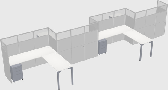 L-shape cubicles