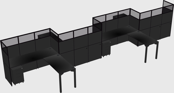 L-shape cubicles