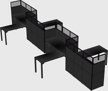 L-shape cubicles