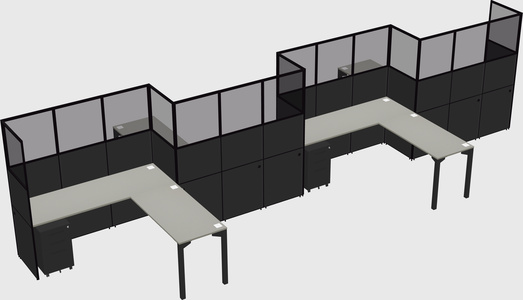 L-shape cubicles