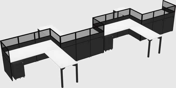 L-shape cubicles