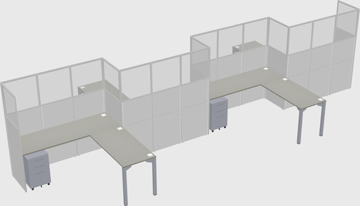 L-shape cubicles