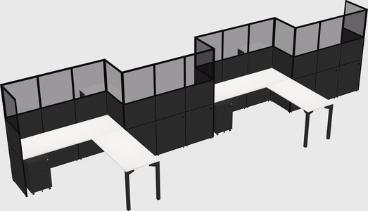 L-shape cubicles