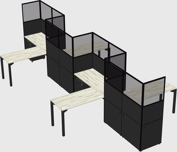 L-shape cubicles
