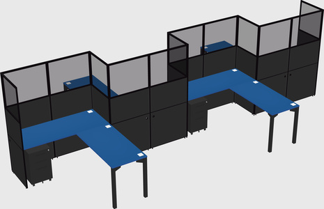 L-shape cubicles