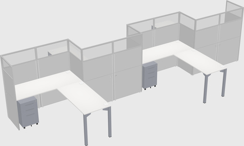 L-shape cubicles