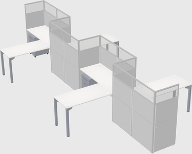 L-shape cubicles