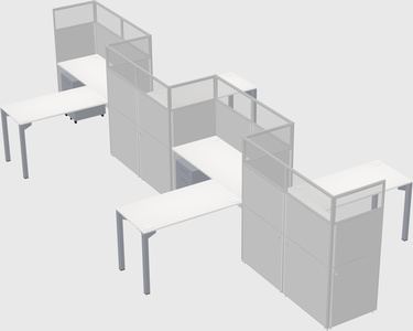 L-shape cubicles