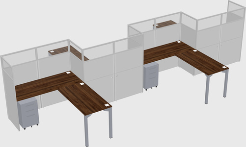 L-shape cubicles
