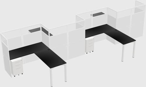 L-shape cubicles
