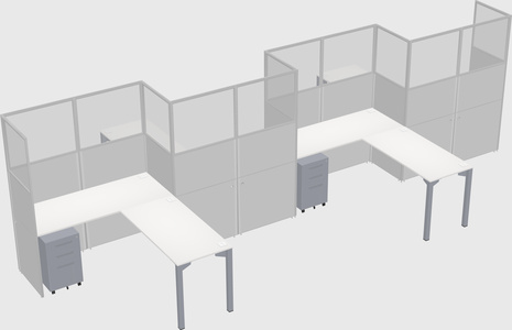 L-shape cubicles