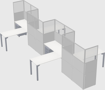 L-shape cubicles