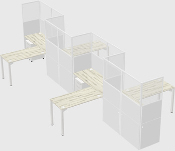 L-shape cubicles
