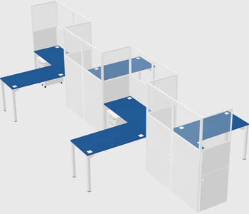 L-shape cubicles