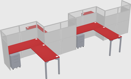 L-shape cubicles