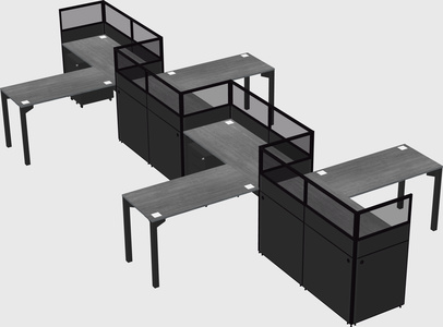 L-shape cubicles