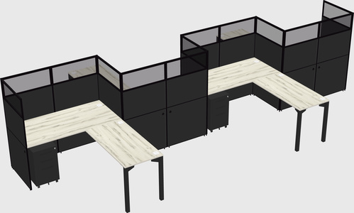 L-shape cubicles