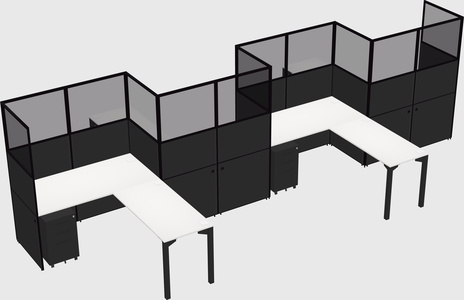 L-shape cubicles