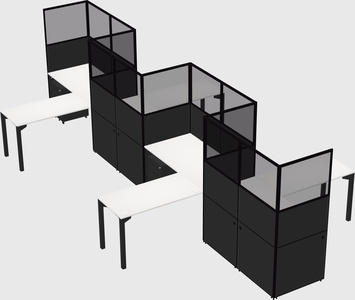 L-shape cubicles