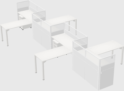 L-shape cubicles