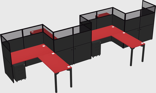 L-shape cubicles