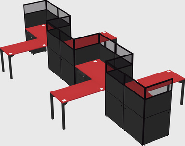 L-shape cubicles