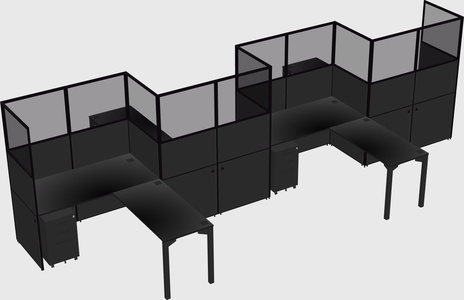 L-shape cubicles