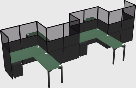 L-shape cubicles