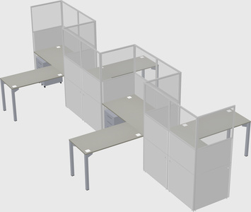 L-shape cubicles
