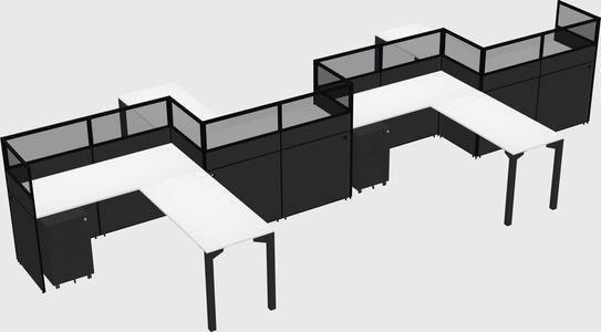 L-shape cubicles