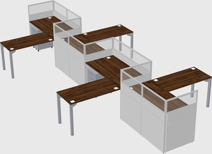 L-shape cubicles