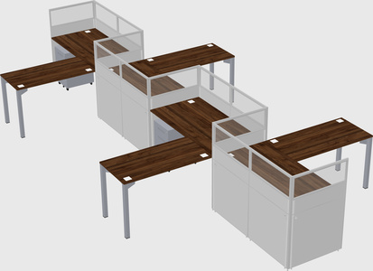 L-shape cubicles