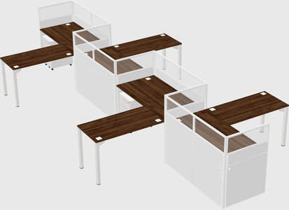 L-shape cubicles