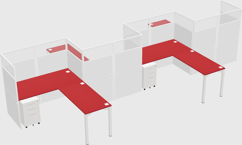 L-shape cubicles