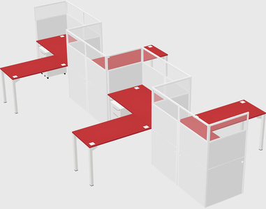 L-shape cubicles