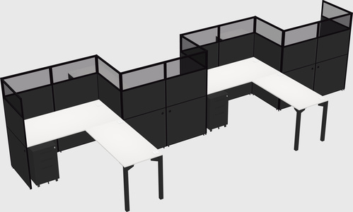 L-shape cubicles
