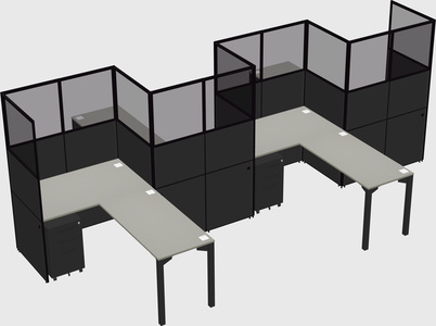 L-shape cubicles