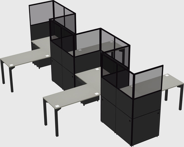 L-shape cubicles