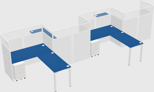 L-shape cubicles