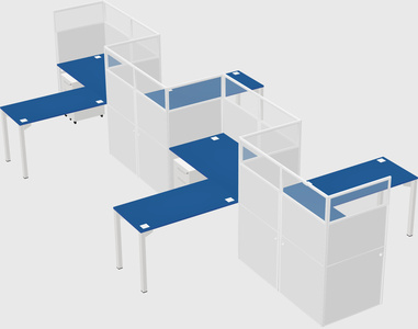 L-shape cubicles