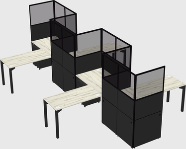 L-shape cubicles