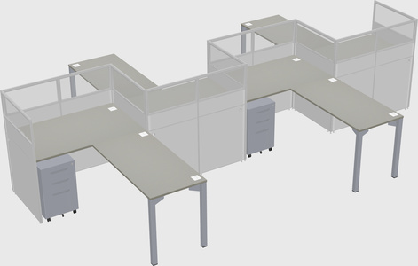 L-shape cubicles