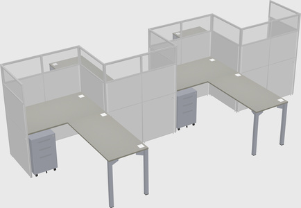 L-shape cubicles