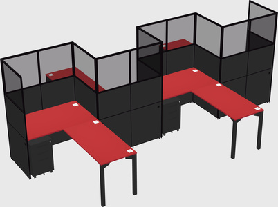 L-shape cubicles