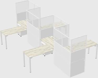 L-shape cubicles