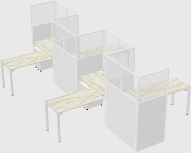 L-shape cubicles