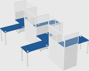 L-shape cubicles