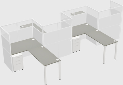 L-shape cubicles