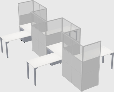 L-shape cubicles