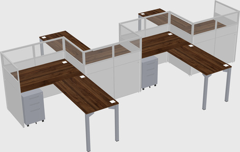 L-shape cubicles